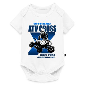 Quad Racing - ATV Racer - Baby Premium Kurzarmbody - Weiß - Vorne