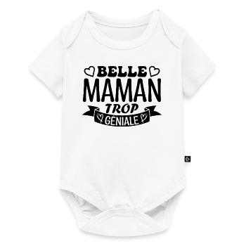 Belle maman trop géniale. cadeau belle maman. mère - Body à manches courtes Premium Bébé - blanc - Devant