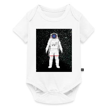 Astronaute dans le cosmos - Body à manches courtes Premium Bébé - blanc - Devant