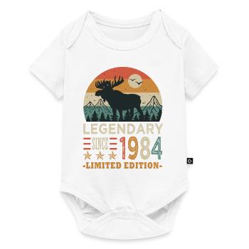 1984 legendary anniversaire Né en 1984 - Body à manches courtes Premium Bébé - blanc - Devant