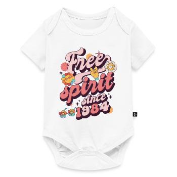 1984 anniversaire vintage né en 1984 - Body à manches courtes Premium Bébé - blanc - Devant