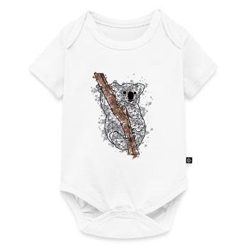 Koalaa GeomeTRIX bunt - Baby Premium Kurzarmbody - Weiß - Vorne