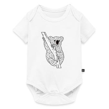 Koalaa GeomeTRIX - Baby Premium Kurzarmbody - Weiß - Vorne