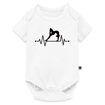 Gymnaste Heartbeat Line cadeau dames filles - Body à manches courtes Premium Bébé - blanc - Devant