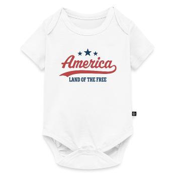 Amerika Land der Freiheit - Baby Premium Kurzarmbody - Weiß - Vorne