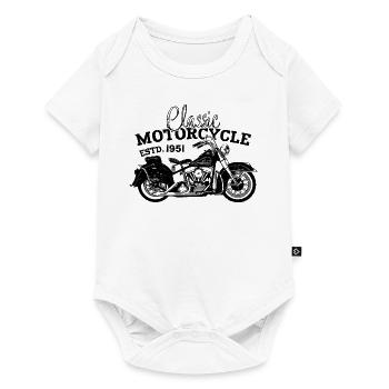 Retro 1951 Motorrad Biker Motorrad Geburtstag 1951 - Baby Premium Kurzarmbody - Weiß - Vorne