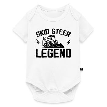 Never Underestimate An Old Man With A Skid Steer - Baby Premium short-sleeve bodysuit - white - Front