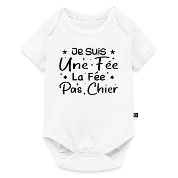 Je Suis Une Fée La Fée Pas Chier - Body à manches courtes Premium Bébé - blanc - Devant