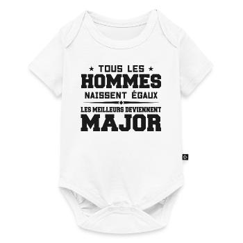 Rank Major Military Army Funny Gift - Baby Premium short-sleeve bodysuit - white - Front