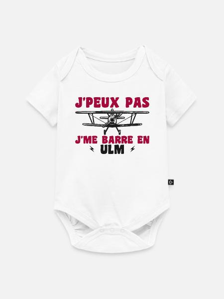 Flugzeug Humor Ulm - Baby Premium Kurzarmbody - Weiß
