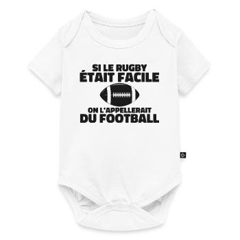 If rugby was easy - Baby Premium short-sleeve bodysuit - white - Front
