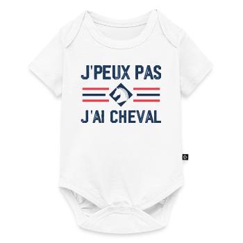 J'peux Pas J'ai Cheval - Body à manches courtes Premium Bébé - blanc - Devant