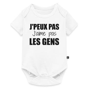 J'peux pas j'aime pas les gens - Body à manches courtes Premium Bébé - blanc - Devant