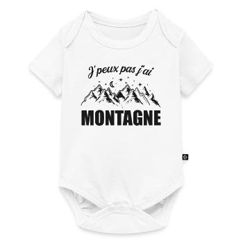 J'peux pas j'ai Montagne Humour - Body à manches courtes Premium Bébé - blanc - Devant