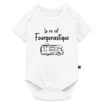 La vie est Fourgonastique humour Fourgon aménagée - Body à manches courtes Premium Bébé - blanc - Devant