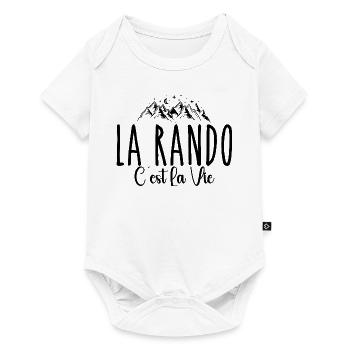 Hiking is life. Humour, passion, hiking - Baby Premium short-sleeve bodysuit - white - Front