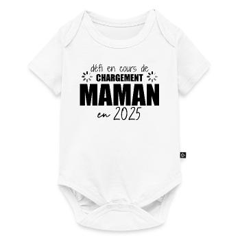 2025 Maman Grossesse Cadeau Humour Mère - Body à manches courtes Premium Bébé - blanc - Devant