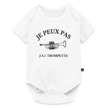 Je Peux Pas J'ai Trompette - Body à manches courtes Premium Bébé - blanc - Devant