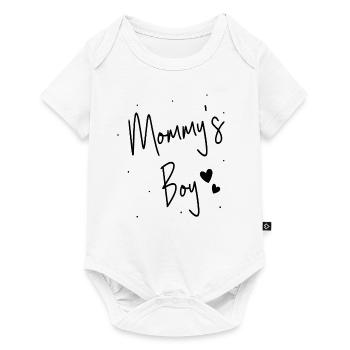 Mommy's Boy - Baby Premium Kurzarmbody - Weiß - Vorne