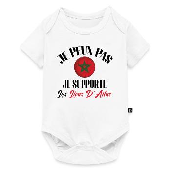 je peux pas , je supporte les lions. Maroc - Body à manches courtes Premium Bébé - blanc - Devant