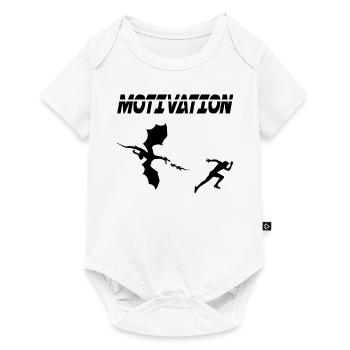 motivation sport running humor dragon - Baby Premium short-sleeve bodysuit - white - Front