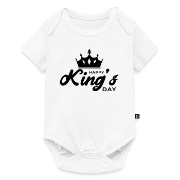 Happy king's day. Fête des rois. Roi pour un jour. - Body à manches courtes Premium Bébé - blanc - Devant