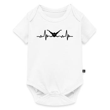 Nageurs battements de coeur nage - Body à manches courtes Premium Bébé - blanc - Devant