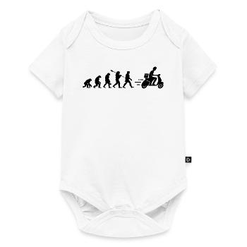 The evolution of the delivery person - Baby Premium short-sleeve bodysuit - white - Front