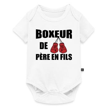Boxer From Father To Son Humor Boxing - Baby Premium short-sleeve bodysuit - white - Front