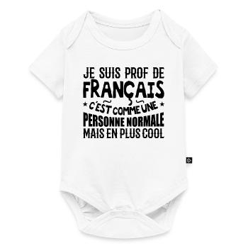 I am a French teacher - Baby Premium short-sleeve bodysuit - white - Front