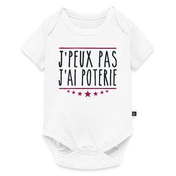J'peux pas j'ai poterie | Potier - Body à manches courtes Premium Bébé - blanc - Devant