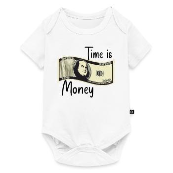 Le temps, c’est de l’argent - Body à manches courtes Premium Bébé - blanc - Devant