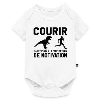 courir - Body à manches courtes Premium Bébé - blanc - Devant