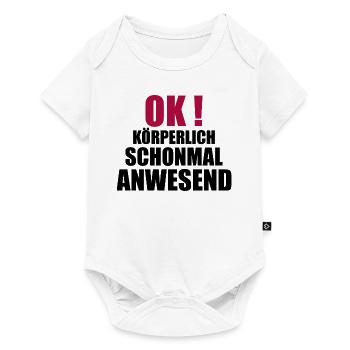 körperliche anwesenheit - Baby Premium Kurzarmbody - Weiß - Vorne