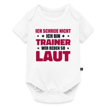 I don't scream – I'm a trainer Fun Sports - Baby Premium short-sleeve bodysuit - white - Front
