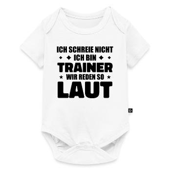 I don't scream – I'm a trainer Fun Sports - Baby Premium short-sleeve bodysuit - white - Front