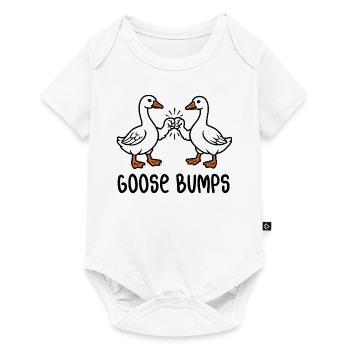Goose bumps - Geese with Fistbump - Word Game - Baby Premium short-sleeve bodysuit - white - Front