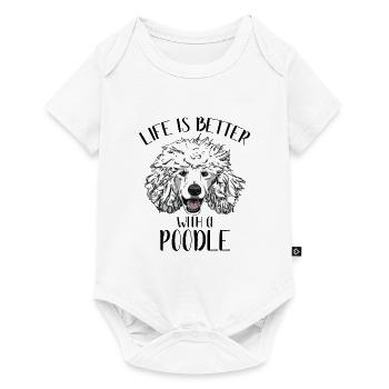 International Dog Day - Poodle - Baby Premium short-sleeve bodysuit - white - Front