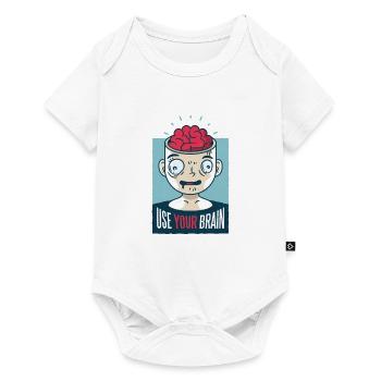 dictons drôles - Body à manches courtes Premium Bébé - blanc - Devant