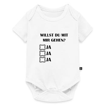 Willst du mit mir gehen? Kreuze an - Baby Premium Kurzarmbody - Weiß - Vorne