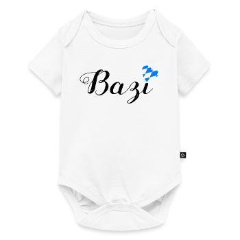 Bazi - Bairisch Dialekt Mundart - Baby Premium Kurzarmbody - Weiß - Vorne
