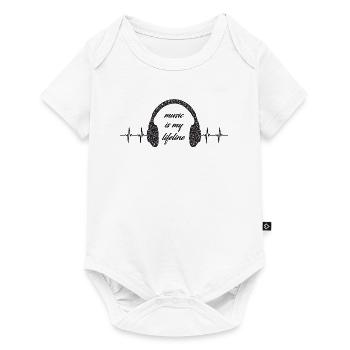 Music is my lifeline - Baby Premium short-sleeve bodysuit - white - Front