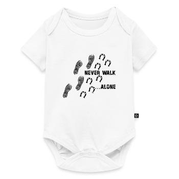 Never Walk Alone Horse Horseshoe Shoe Imprint - Baby Premium short-sleeve bodysuit - white - Front