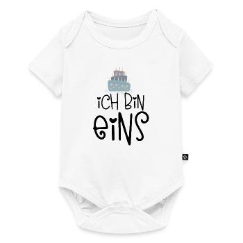 ich bin eins - Baby Premium Kurzarmbody - Weiß - Vorne