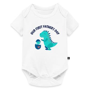 OUR FIRST FATHER'S DAY - Baby Premium short-sleeve bodysuit - white - Front