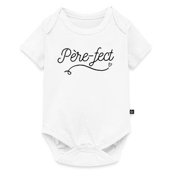 PÈREFECT PAPA PÈRE- FECT idée cadeau pour - Body à manches courtes Premium Bébé - blanc - Devant