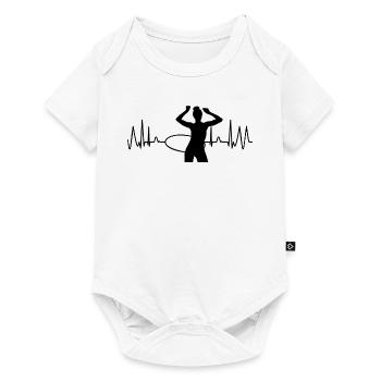 Herzfrequenz Hula Puls Hoop Hulahoop Hullern - Baby Premium Kurzarmbody - Weiß - Vorne