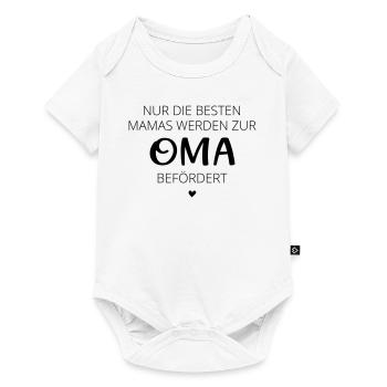 Nur die besten Mamas werden zur Oma befördert - Baby Premium Kurzarmbody - Weiß - Vorne
