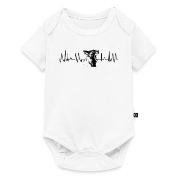 Lynx HeartFrequency Pulse Rash Lynx’s Motif Heart - Body à manches courtes Premium Bébé - blanc - Devant