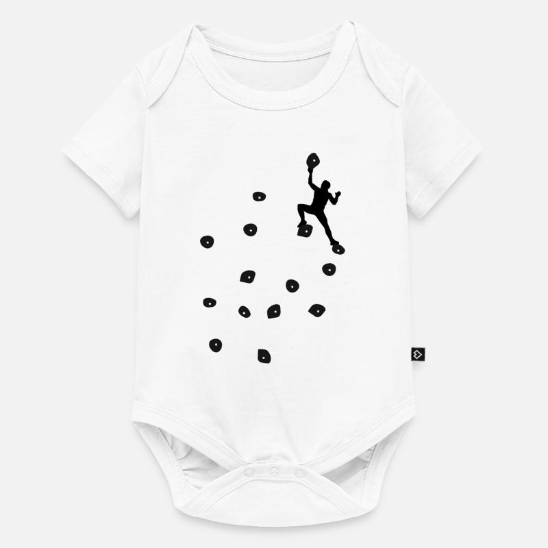 Bouldern Klettern Schwarze Boulder Griffe Mann - Baby Premium Kurzarmbody - Weiß